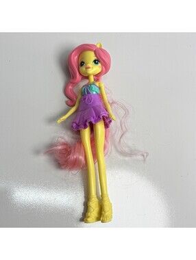Hasbro My Little Pony 9" Equestria Girls Fluttershy Doll 2014 Toy Yellow Pink